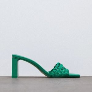 Zara heeled woven sandals